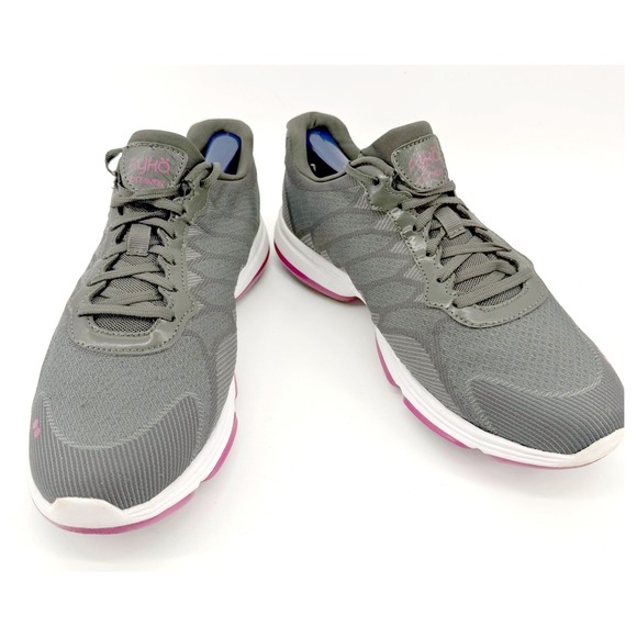 Ryka Shoes - Ryka Dominion Walking Shoes Womens 10W Gray Pink Mesh Lace Up Sneakers Comfort